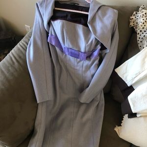 Lavender strapless dress with jacket